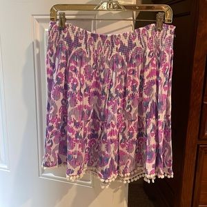 Lilly Pulitzer Evelyn Skirt in Amethyst Beach Bathers NWT Large